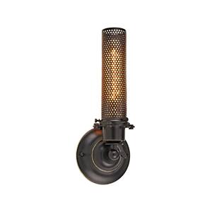 Vita 1-Light Oil-Rubbed Bronze Bath or Vanity Wall Sconce with Mesh Shade