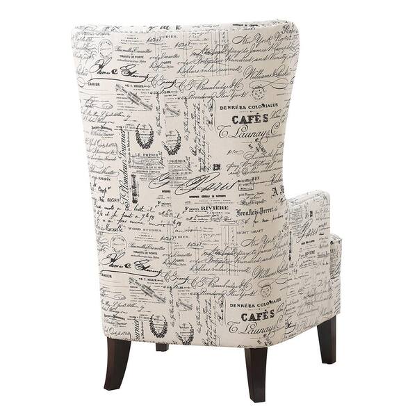 Kegan French Script Accent Chair, French Script Bar Stools