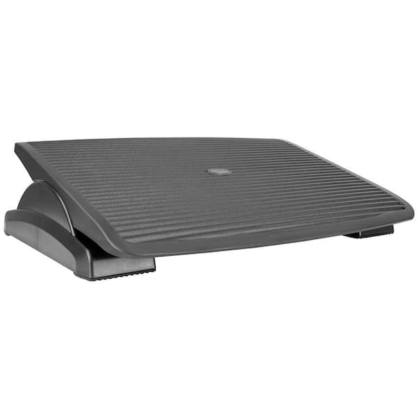 17.5 in. W Black Adjustable Ergonomic Desk Foot Rest