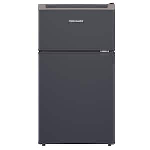 3.1 cu. ft. 2-Door Retro Mini Refrigerator in Grey