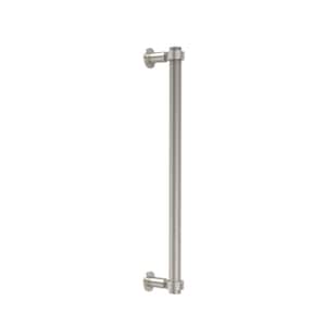 Contemporary 18 in. Back to Back Shower Door Pull in Polished Nickel