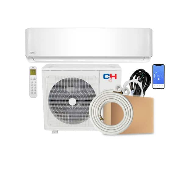 COOPER & HUNTER 9,000 BTU 3/4 Ton Sophia Ductless Mini Split Air Conditioner with Heat Pump and 16 ft. Install Kit 115-Volt