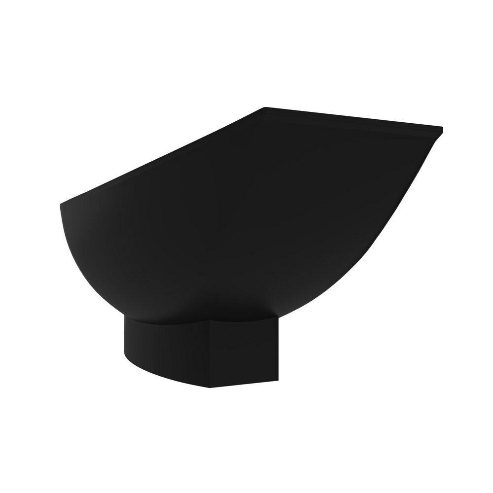 71" Black Matte Solid Surface Freestanding Hammock Bathtub