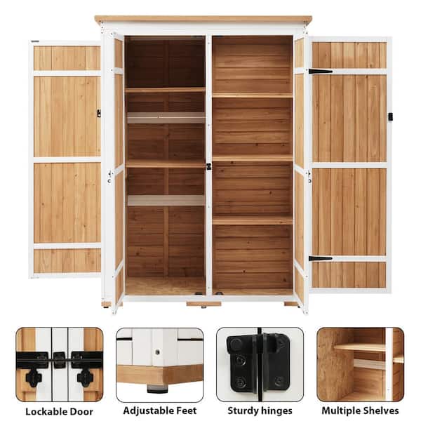 Sudzendf 4 ft. W x 2 ft. D Brown Wood Storage Shed,Garden Sudzendf 4 ft. W x 2 ft. D Brown Wood Storage Shed,Garden