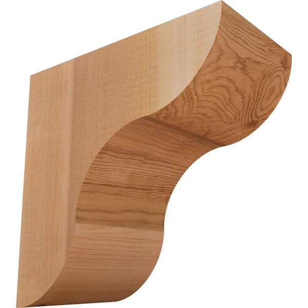 Ekena Millwork 5-1/2 in. x 10 in. x 10 in. Western Red Cedar Carmel Smooth Corbel