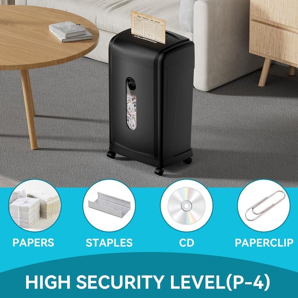 18-Sheet Cross Cut Paper Shredder for Credit Card/Junk Mail/Document Office Home Document, Removable, 30 L/7.9 Gal