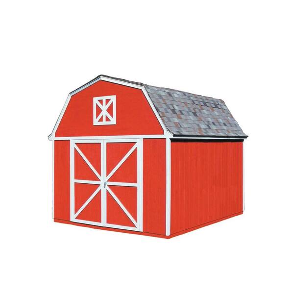 Handy Home Products Berkley 10 ft. x 12 ft. Wood Storage Building Kit with Floor