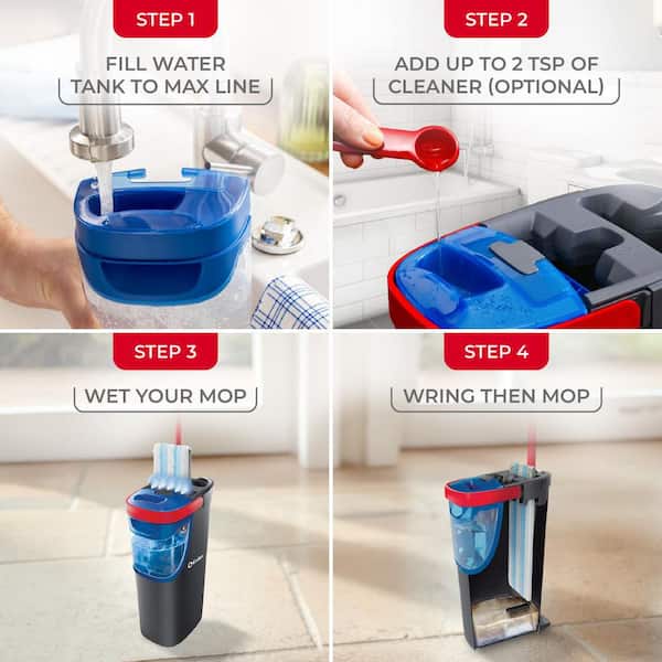 O-Cedar H2prO Microfiber Flat Mop System 175765 - The Home Depot