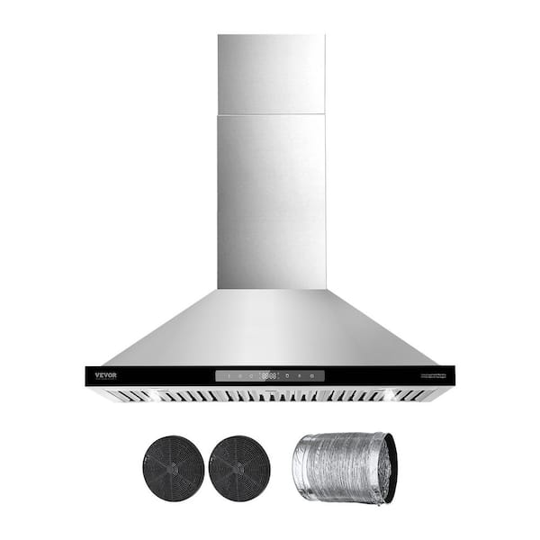 VEVOR Wall Mount Range Hood 36 in. Ceiling Mount Vent 800CFM Gesture AND Touch Control Ducted