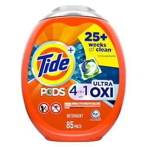 4-in-1 Ultra Oxi HE Unscented Liquid Laundry Detergent Pods (85-Count)