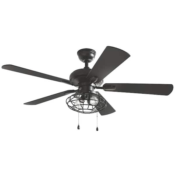 Home Decorators Collection Ellard 52 in LED Indoor Natural Iron Ceiling Fan
