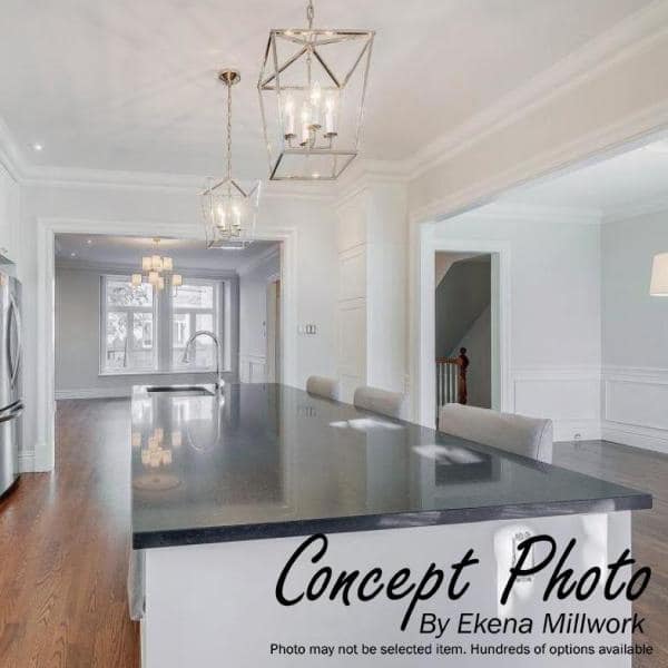 5"H Gray Polyurethane Classic Baseboard Moulding