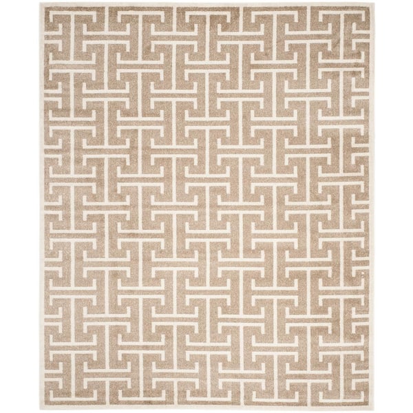 SAFAVIEH Amherst Wheat/Beige 8 ft. x 10 ft. Geometric Border Area Rug