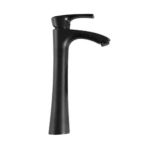 Single Handle Single Hole Bathroom Faucet Tall Vessel Sink Faucet with Supply Line in Oil Rubbed Bronze