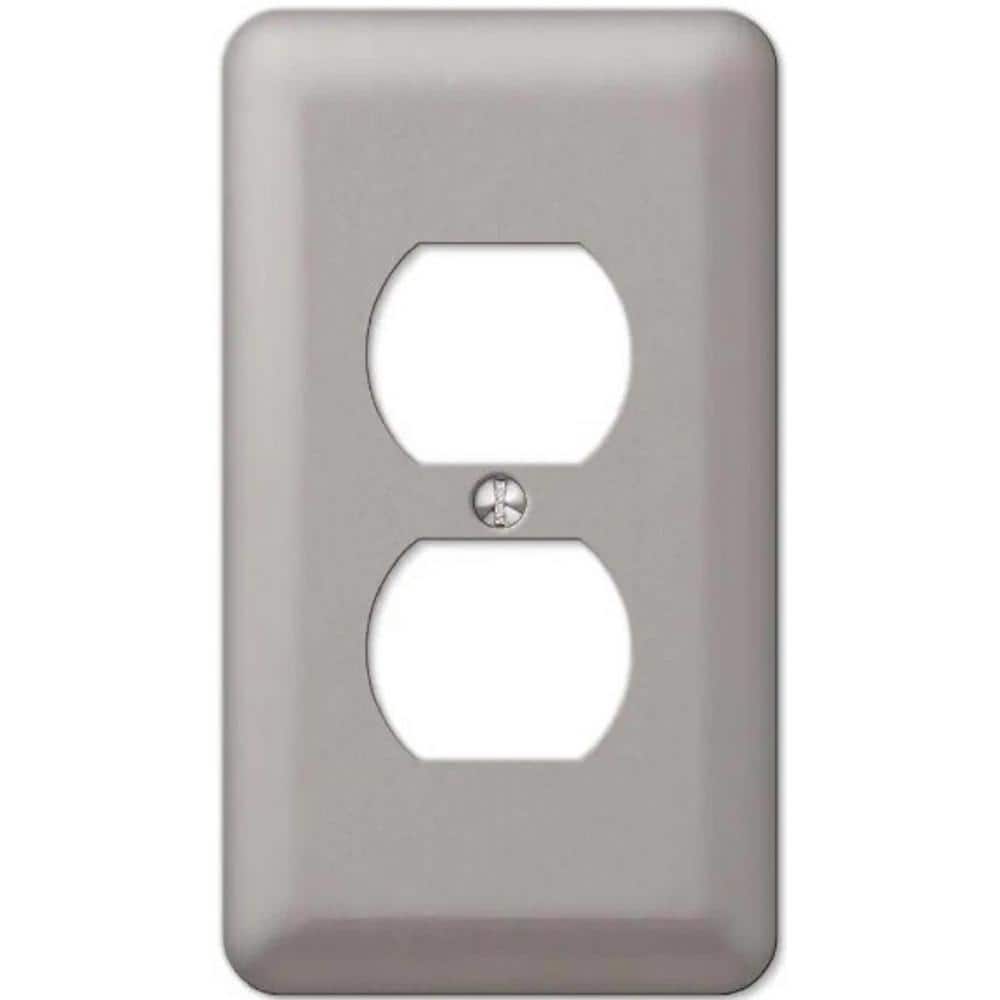 Declan 1-Gang Smooth Pewter Duplex Steel Wall Plate price history on PriceWatchPro