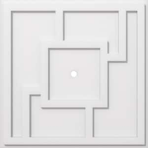 1 in. P X 8-1/4 in. C X 24 in. OD X 1 in. ID Knox Architectural Grade PVC Contemporary Ceiling Medallion