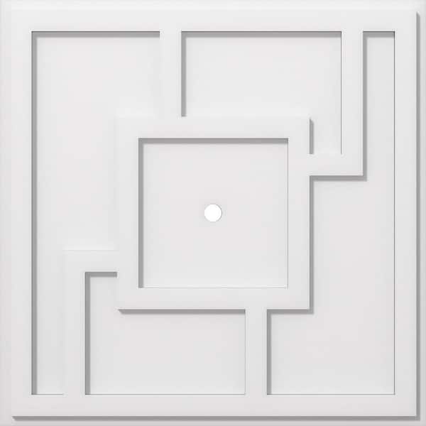 Ekena Millwork 1 in. P X 8-1/4 in. C X 24 in. OD X 1 in. ID Knox Architectural Grade PVC Contemporary Ceiling Medallion
