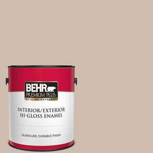 1 gal. #N190-3 Windrift Beige Hi-Gloss Enamel Interior/Exterior Paint