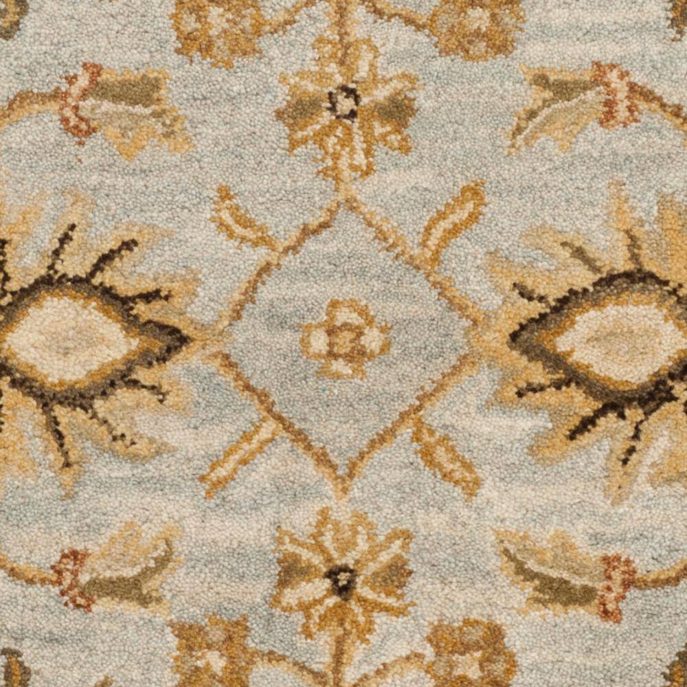 Light Blue Handmade Wool Tufted Runner Rug