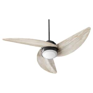 Trinity 52 in. Indoor Black Ceiling Fan with Wall Control