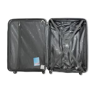 3-Piece Black Lightweight Hardshell Spinner Luggage Set, (20 in., 24 in., and 28 in.), TSA Lock