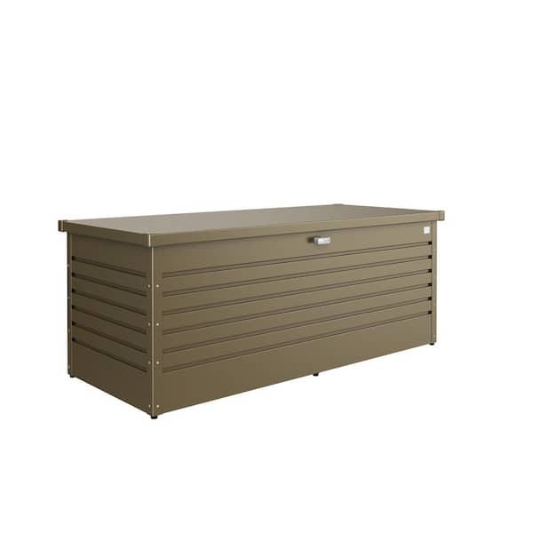 BIOHORT 28 in. H x 71.3 in. W x 31.1 in. D Leisuretime 210 Gal. Metallic Bronze Steel Deck Box
