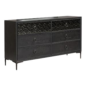 Jolt Espresso 6-Drawer 66 in. Dresser