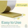 HOME INTUITION 25 ft. x 3 in. W x 1 in. Thick Foiled Back Fiberglass Pipe Insulation  Wrap (1-Pack) PW08623 - The Home Depot