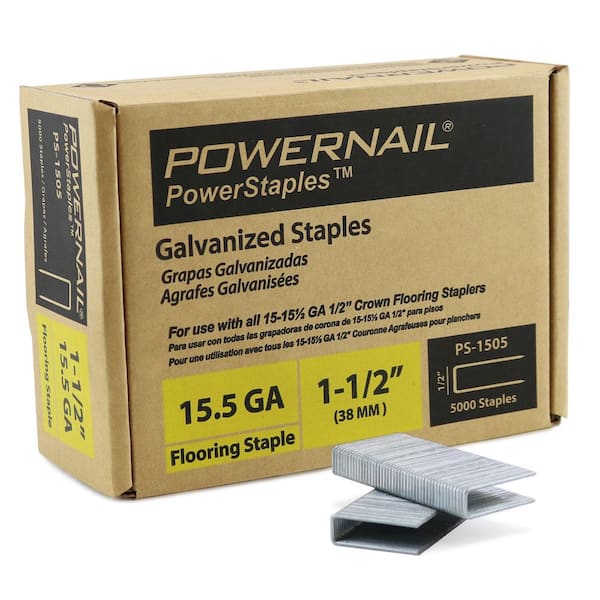 1-1/2 in. x 1/2 in. x 15.5-Gauge Glue Collated Hardwood Flooring Staples (5000 per Box)