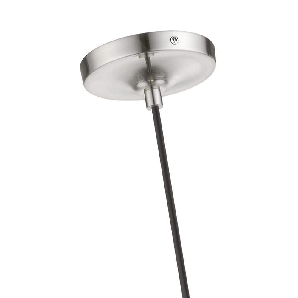Avondale Brushed Nickel Mini Pendant with Clear Glass Shade