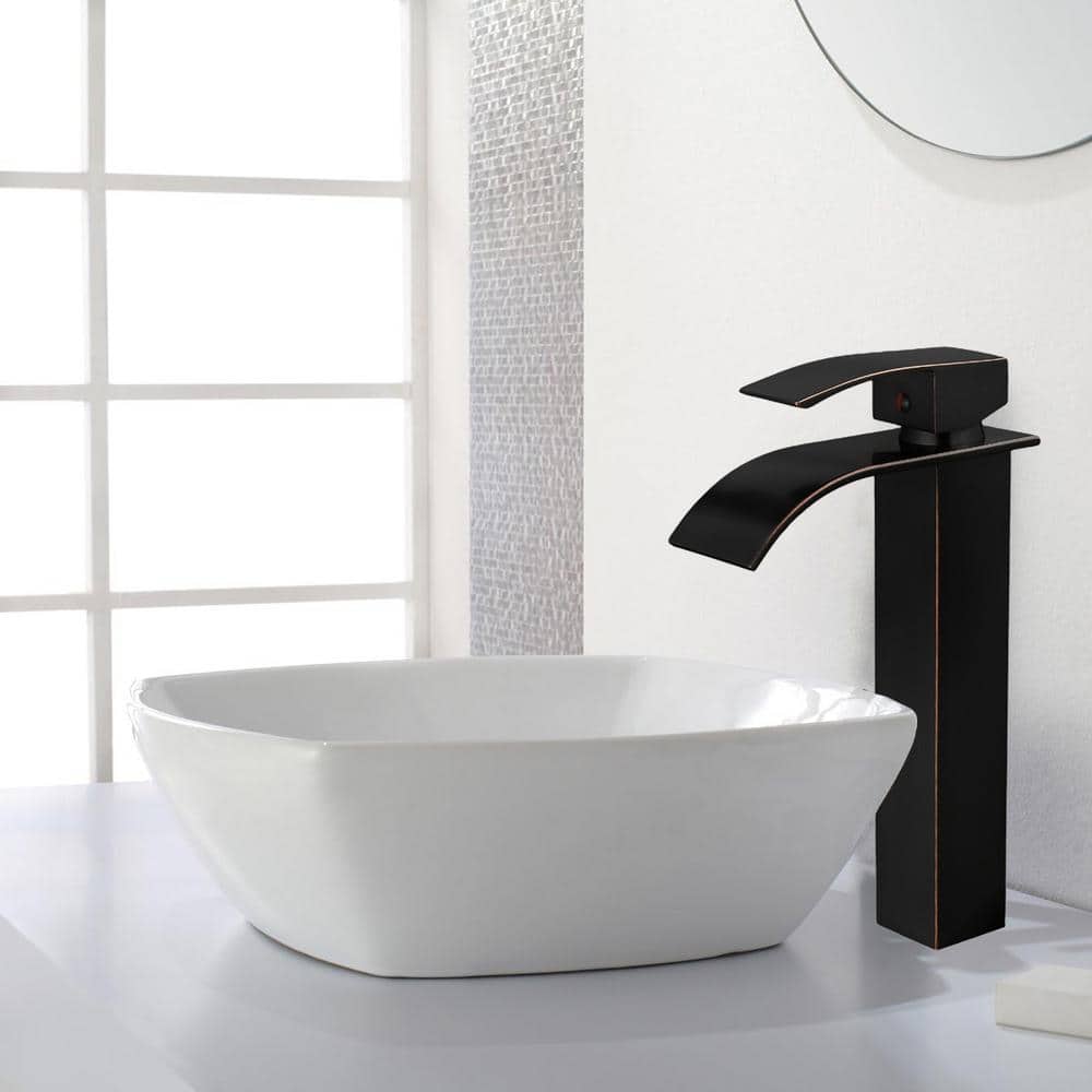 Oil Rubbed Bronze Single Handle Vessel Sink Faucet