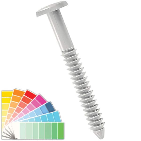 Ekena Millwork 3 in. Paintable Lifetime Vinyl Shutter-Lok's Fasteners (8-Pack)