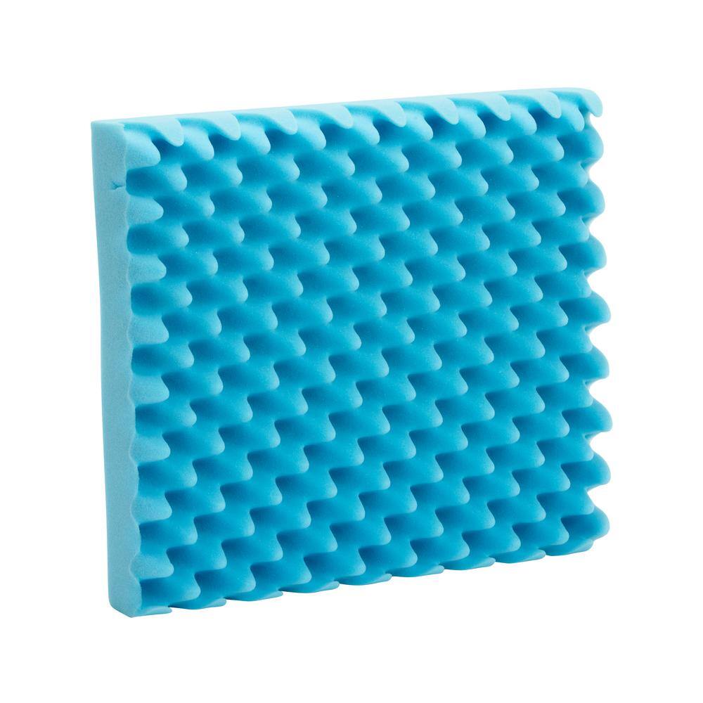 Blue Convoluted Foam Wheelchair Cushion Pad, 16" x 18"