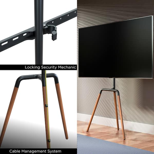 Promounts Low Profile Easel Studio Tv Stand Mount For Tv S 47 In To 70 In With Vesa 0x0 To 600x400 And 90 Swivel Range Afmss6404 02 The Home Depot