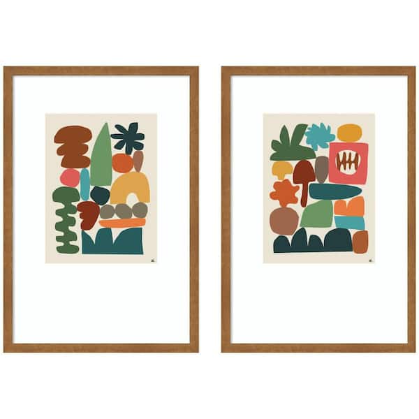 2 Piece Carlisle "Night Chords" by Kelly Knaga Abstract Framed Art Print Set 25 in. x 36 in.