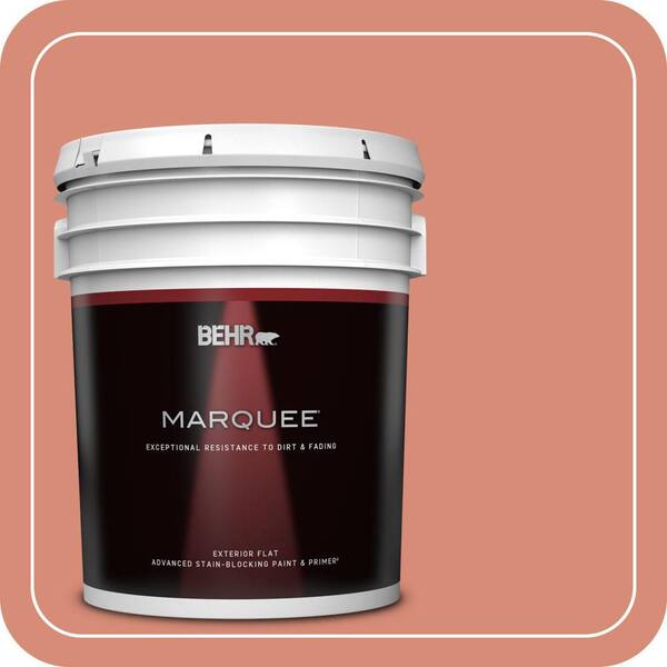 BEHR MARQUEE 5 gal. #MQ4-32 Vintage Coral Flat Exterior Paint & Primer