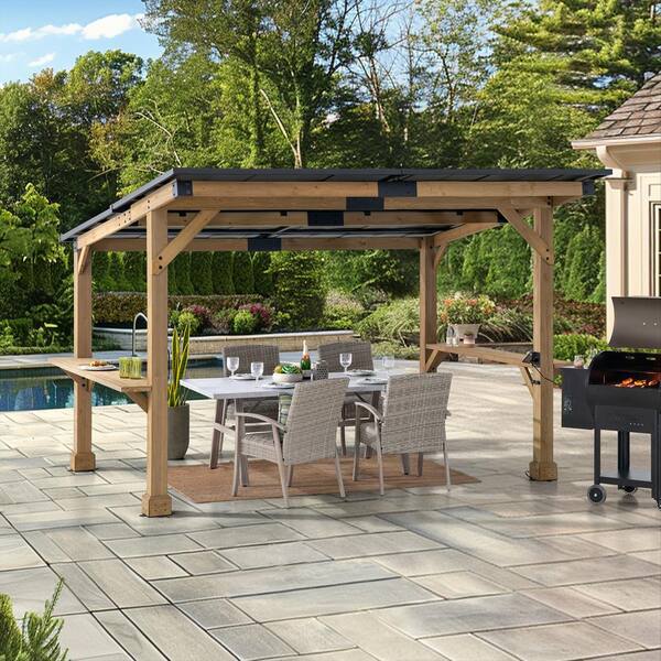 Gazebo Outdoor Kitchen Shade Ideas Domi 6' X 10' Hardtop Grill