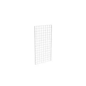 48 in. H x 24 in. L White Metal Grid Wall Panel Set (3-Pack)