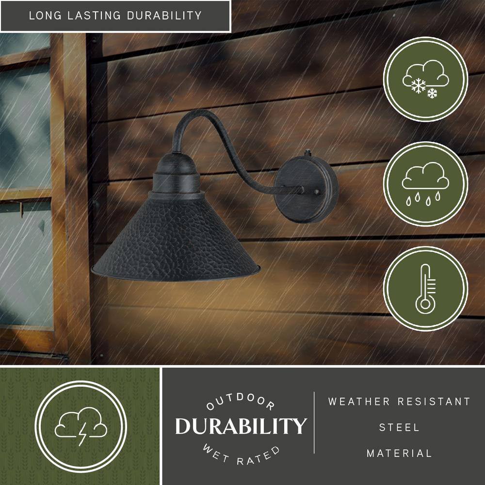 Aged Iron 20'' Rustic Outdoor Wall Sconce