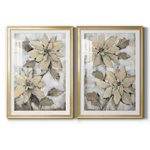 in. 16 Depot 20 in. Each Nature 2) x kc4428a Leaves Silver Art Botanical Print (Set Home The of - Framed
