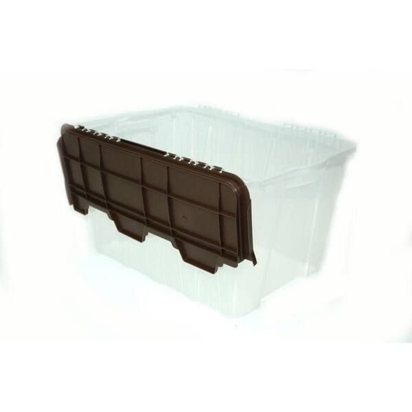 12 gal. Storage Tote with Java Lid in Clear (Colors Vary by Store)
