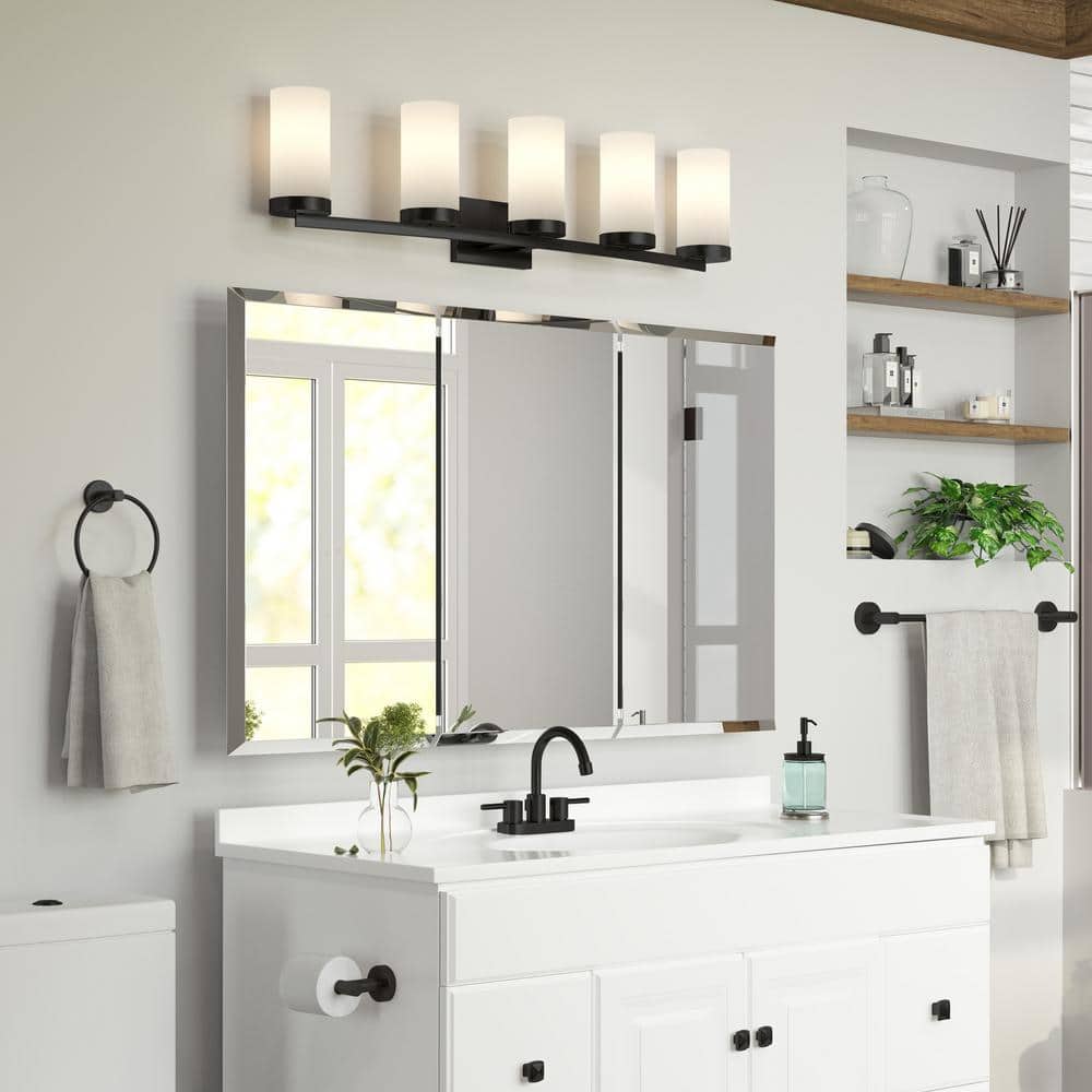 Kelton Matte Black 24-Inch Wall Mounted Towel Bar