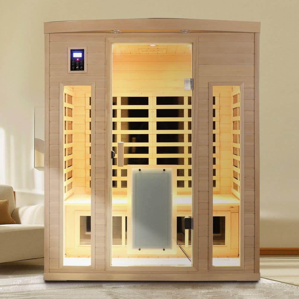 Sunhayato BG-221 Aセット イナオイザーブローガン Spygo Moray 3-Person Indoor Infrared Sauna in Hemlock with
