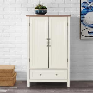 Whimsical Monti White Food Pantry with Drawer Kitchen Storage Cabinet