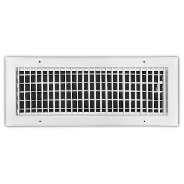Everbilt 18 in. x 6 in. 1-Way Steel Adjustable Wall/Ceiling Register in White