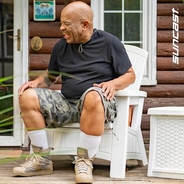 Ice Cube White Plastic Adirondack Chair