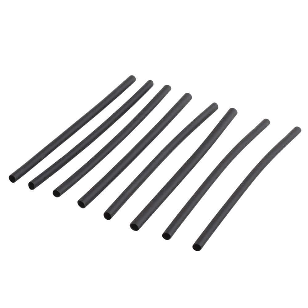3/32 in. Heat Shrink Tubing, Black (8-Pack)