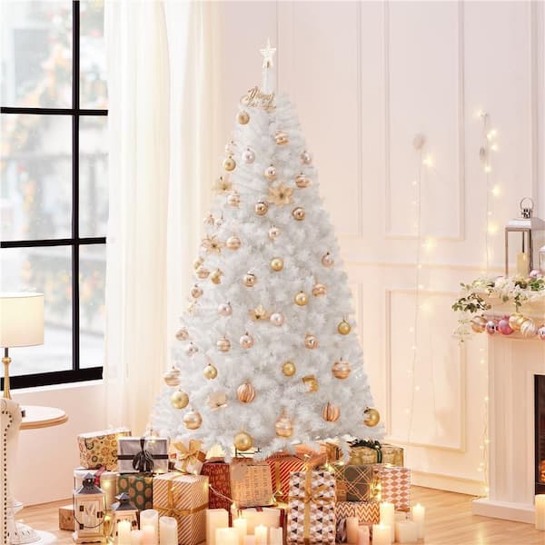 Yaheetech 6 ft. Hinged Fir Artificial Christmas Tree with Foldable