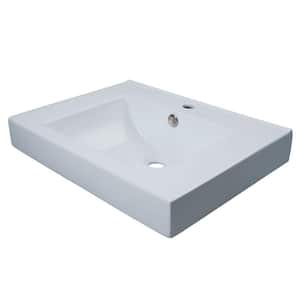 Countertop Bathroom Sink in White