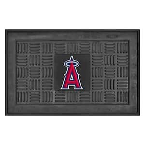 MLB Los Angeles Angels Black 19 in. x 30 in. Vinyl Indoor/Outdoor Door Mat